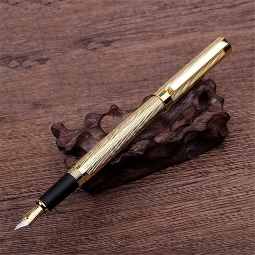 Vista 4 de Pluma estilográfica, pluma estilográfica, pluma de metal para regalo de negocios, para hombres y mujeres (color único: un color)