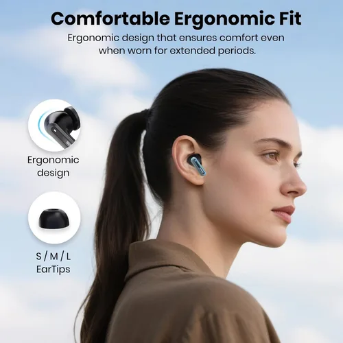 Vista 7 de Auriculares Bluetooth 5.4 inalámbricos 2 en 1 funda y soporte para teléfono con cancelación de ruido, potentes graves intrauditivos, Bluetooth 70H