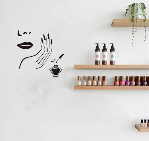 Vista 4 de ADECALS Pegatinas de pared de vinilo con cita extraíble para uñas Clavo01