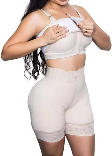 Vista 4 de Fajas Colombia Powernet Plus - Pantalones cortos levantadores de glúteos de alta compresión para abdomen y abdomen cortos Faja Colombiana Levanta