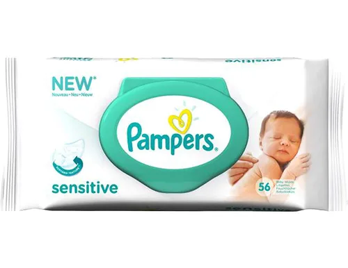 Vista 2 de Pampers Toallitas sensibles, 18 unidades/bolsa. Paquete de 6 bolsas.
