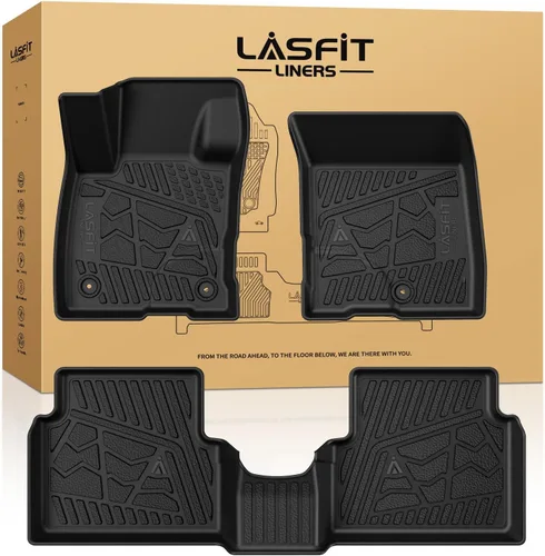 Vista 22 de LASFIT Alfombrillas delanteras para Ford F-150 2015-2026 F150 Lightning 2022-2025 SuperCrew & Super Cab Alfombra para todo tipo de clima, tapetes