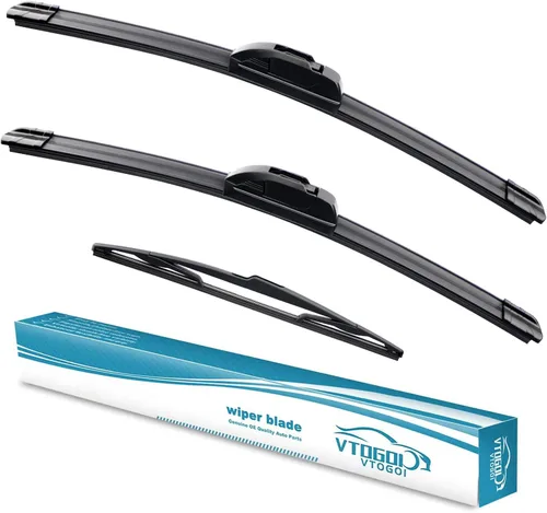Vista 25 de VTOGOI® Juego de limpiaparabrisas de repuesto para Toyota FJ Cruiser 2007-2014, juego de limpiaparabrisas delanteros y traseros de calidad original