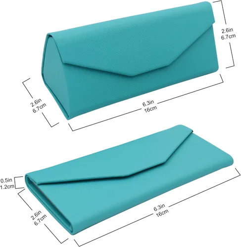 Vista 188 de Real Sic Funda para lentes de sol para hombres y mujeres, soporte magnético plegable para lentes de sol, inspirado en el color sólido
