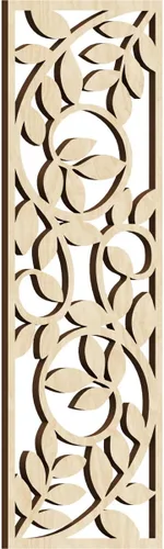Vista 146 de 9 3/8"W x 24 3/8"H x 1/4"T Utica Decorativo Fretwork Madera Paneles de Pared, Abedul