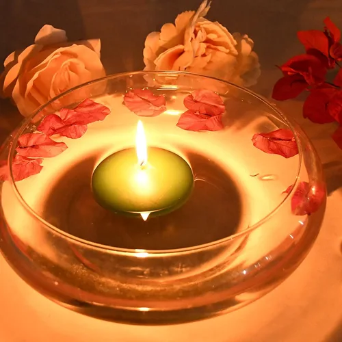 Vista 7 de Zest Candle Velas flotantes verde cazador de 3 pulgadas