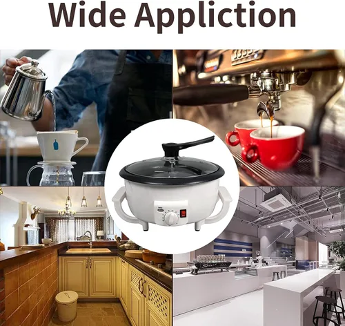 Vista 8 de Máquina Tostadora de Granos de Café DIYAREA para Uso Doméstico, Capacidad de 800g, Tostadora Eléctrica de Granos de Café con Temporizador 0-240℃