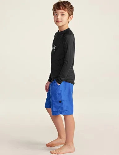 Vista 3 de TSLA Camiseta de natación de manga larga con protección solar UV UPF 50+ para niños