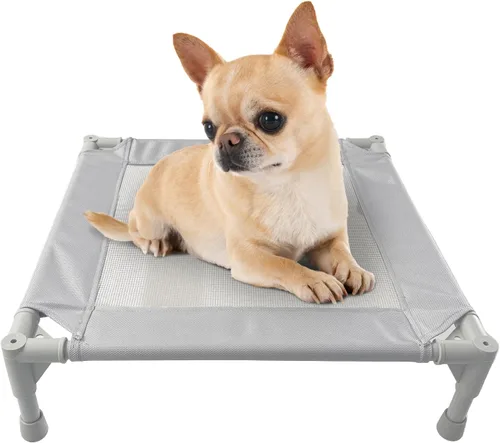Vista 13 de Pozico Cama elevada para mascotas con malla transpirable para gatos y perros pequeños, cuna refrescante elevada para cachorros y gatitos, 18.9 x