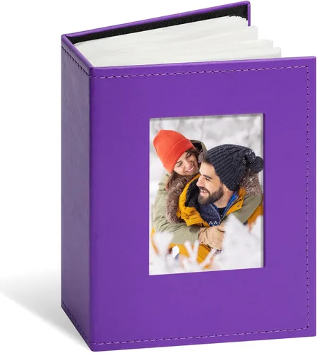 Vista 18 de Vienrose Álbum de fotos de 4 x 6 pulgadas con capacidad para 100 fotos, cubierta de piel sintética con 100 bolsillos horizontales, álbum de fotos