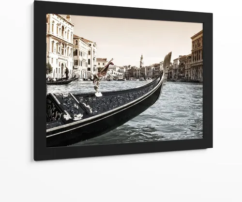 Vista 5 de Canvas Lab Venice 1 by Ariadne Contreras 15 x 11 in Fine Art Framed Print, Frame Color: Black, With Mat