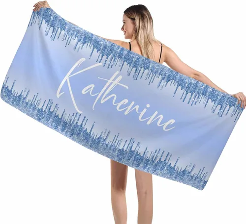 Vista 42 de Interestprint Toalla de piscina con nombre personalizado para niños, adultos y hombres, toalla de playa naranja personalizada con número