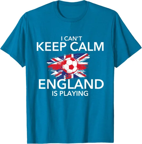 Vista 8 de I Can't Keep Calm England Is Playing - Camiseta para amantes del fútbol, Negro