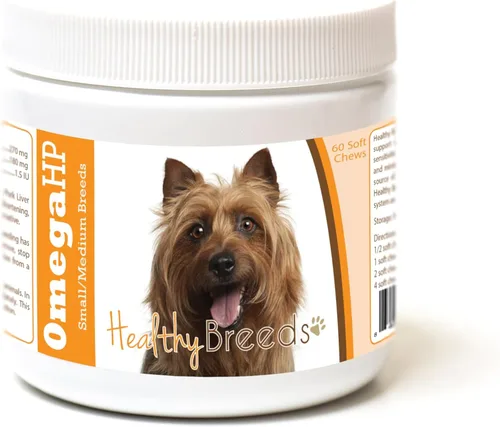 Vista 141 de Healthy Breeds Affenpinscher Omega HP - Masticables suaves para piel y pelaje, 60