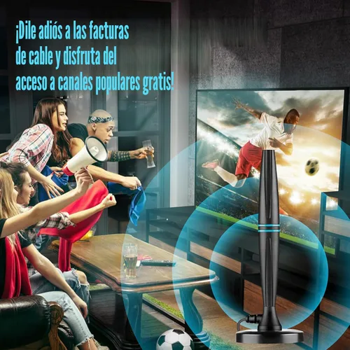 Vista 9 de Antena de TV para Smart TV Interior, Antena de TV para canales locales