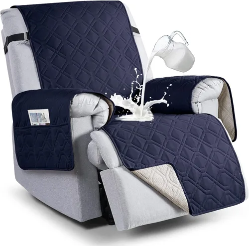 Vista 23 de VANSOFY Fundas 100% impermeables para sillas reclinables, funda antideslizante para silla reclinable para perros, protector de muebles, funda