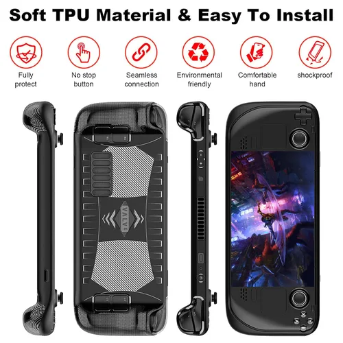 Vista 7 de Funda de vapor Tangaroa Steamdeck - Funda protectora para cubierta de vapor, protector de cubierta suave de TPU - Absorción de golpes