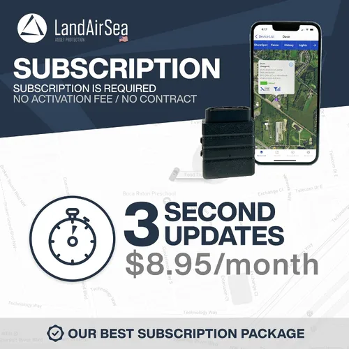 Vista 5 de LandAirSea Sync GPS Tracker - 8.95 por mes. Cobertura global completa. Seguimiento en tiempo real 4G LTE para vehículos, activos, flotas y ancianos.