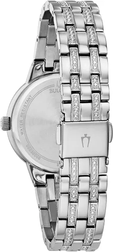 Vista 3 de Bulova Ladies' Crystal Phantom 3-Hand Quartz Watch, Faceted Mineral Glass Dial