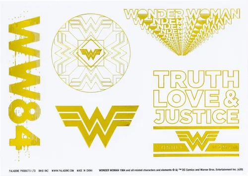 Vista 2 de Paladone DC Comics Wonder Woman 1984 - Calcomanías para gadgets, 4 hojas, PP6775WWF