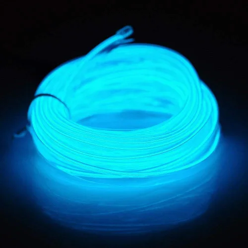 Vista 6 de ABALDI Cable de Luces de Neón EL Alimentado por Batería Luces de Cadena para Navidad Halloween Fiesta de Navidad Decoración Interior Exterior Verde