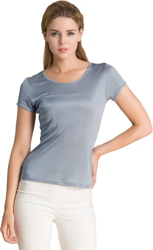 Vista 8 de CLC - Camisola de seda morera para mujer Negro