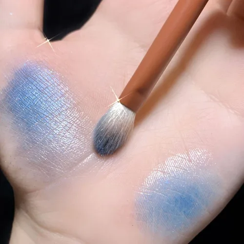 Vista 6 de Paleta de sombra de ojos azul, 9 colores, Mardi Gras Carnival prensado pigmento con purpurina, paleta de sombra de ojos impermeable, paleta
