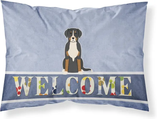Vista 135 de Caroline's Treasures BB2515PILLOWCASE Between Friends Appenzeller Sennenhund - Funda de almohada de tela estándar, ligera, súper suave, fácil