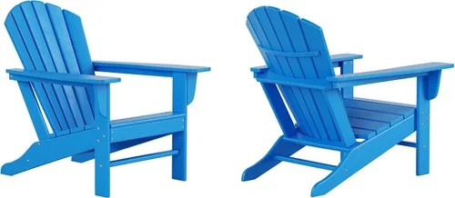 Vista 37 de WestinTrends Dylan - Silla Adirondack para exteriores (juego de 2), color blanco