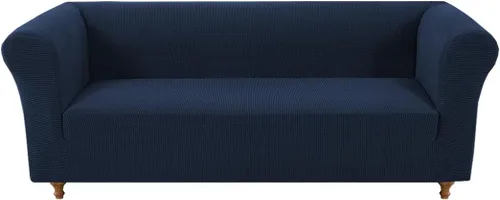 Vista 12 de Funda elástica para sofá Chesterfield, funda de jacquard de lujo para sofás de 1 cojín Protector de muebles antideslizante apto para mascotas