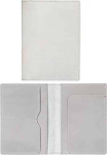 Vista 11 de HIFA Funda de cuero para pasaporte, funda para pasaporte hecha a mano con ranura para tarjetas y boletos, piel auténtica, diseño elegante, fácil