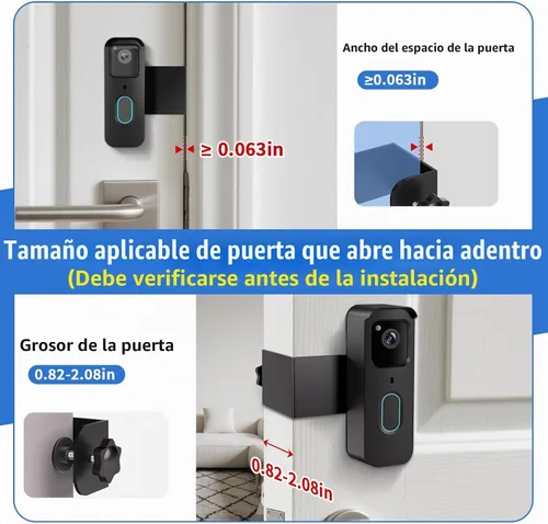 Vista 5 de Soporte Antirrobo para Timbre Blink, Soporte de Montaje sin Taladro para Timbre de Video Blink de 2da Generación, No Bloquea el Sensor de Movimiento