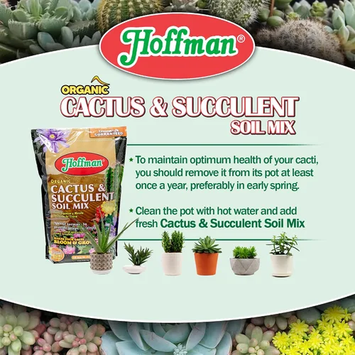 Vista 7 de Hoffman 10410 - Mezcla de suelo orgánico para cactus y suculentas, 10 cuartos