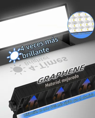 Vista 8 de Paquete de 4 Luces LED para Taller, 100W 11000LM Ultra Brillantes, Luz de Garaje Enchufable con Interruptor de Encendido/Apagado + Cable de 6 Pies