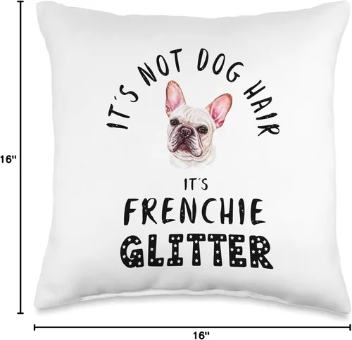 Vista 4 de Francia Bulldog Funny Dog Owner Gifts It's Not Dog Hair It's FRENCHIE - Almohada divertida con frase en inglés "It's Not Dog Hair It's FRENCHIe