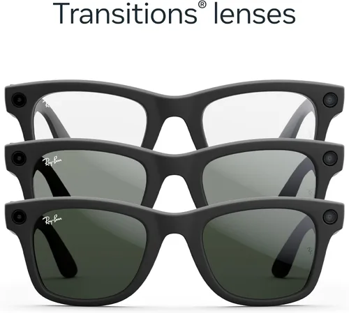 Vista 2 de Ray-Ban Meta (Gen 1), Wayfarer, Large Matte Black Smart AI Glasses for Men, Women — 12 MP Camera, Open-Ear Speakers, Video Recording, Bluetooth