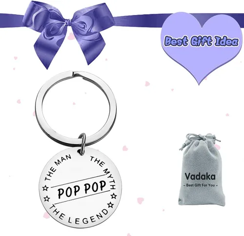 Vista 7 de Vadaka Regalo para el día del padre, divertido llavero de regalo para papá, abuelo, de hija, hijo, hombre, regalo de cumpleaños, joyería
