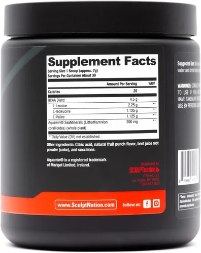 Vista 6 de Sculpt Nation por V Shred BCAA Powder - Potente mezcla de aminoácidos para apoyar la recuperación y resistencia, aminoácidos esenciales de cadena