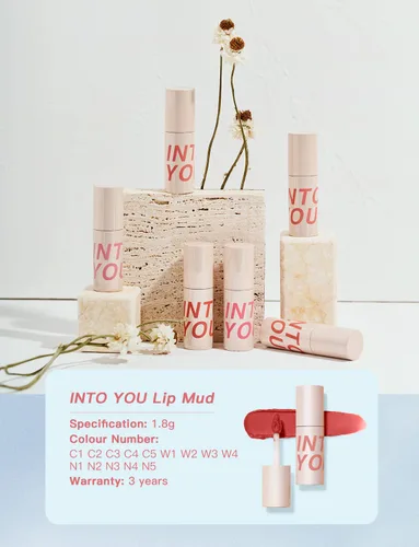 Vista 6 de INTO YOU Lápiz labial mate, Super Stay para mujer, tinte de labios de larga duración, impermeable, barro de labios, suave y ligero, mousse de C1