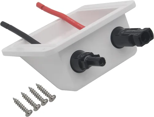 Vista 2 de ZOOKOTO Cable de 0.33 pies 10 AWG ABS resistente a los rayos UV, carcasa de entrada de cable doble para proyectos solares en Rv, barco, cámper