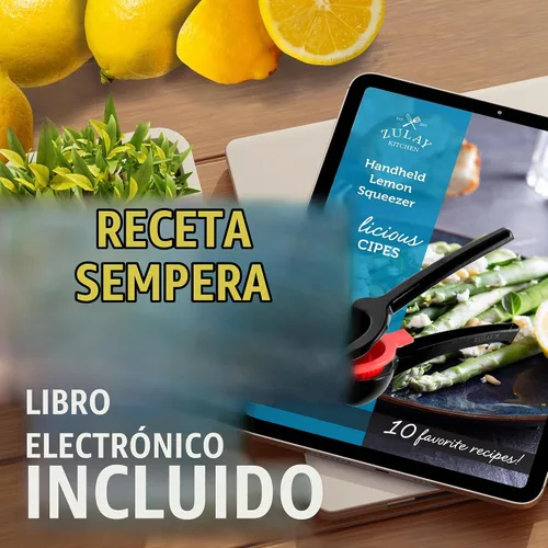 Vista 6 de Zulay Kitchen Exprimidor de Limón 2 en 1 de Metal - Exprimidor Manual Resistente de Máxima Extracción que Obtiene Hasta la Última Gota - Exprimidor