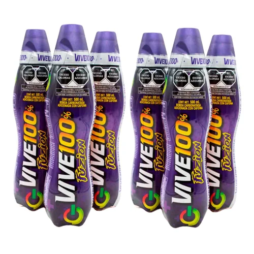 Vista 6 de Vive 100% - (6 unidades) 16.9 fl oz - Hecho en México (Original)