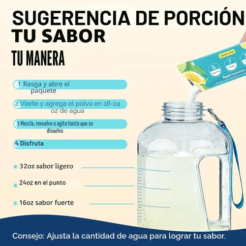 Vista 7 de Paquetes de polvo de electrolitos sin azúcar 34 paquetes