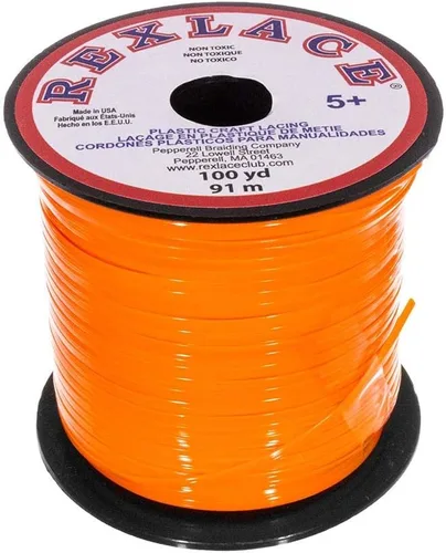 Vista 8 de Craft County Rexlace Plastic Craft Lace - Encaje para manualidades, 3/32 pulgadas (verde manzana)