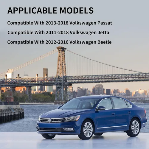 Vista 6 de Reemplazo del espejo lateral del conductor para Volkswagen Passat 2013-2018, Volkswagen Jetta 2011-2018, espejos retrovisores de cristal Volkswagen
