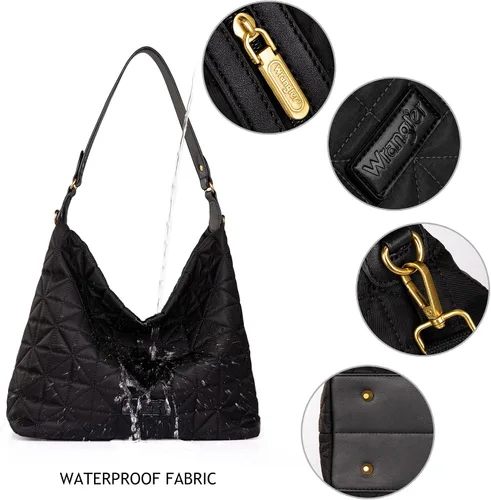 Vista 3 de Montana West Wrangler Quilted Hobo Purses for Women Shoulder Crossbody Bags