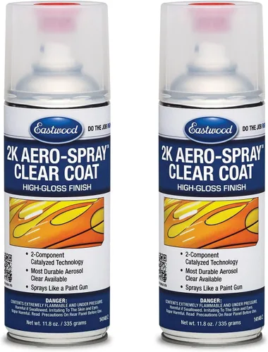 Vista 7 de Eastwood Aerosol 2k Pintura en aerosol transparente para automóviles con acabado duradero y duradero lata de 11.8 onzas Capa transparente 1