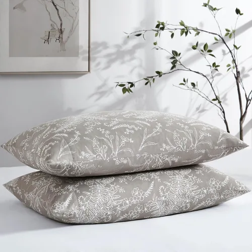 Vista 41 de Southshore Fine Linens® - Vilano® Springs - Par de fundas de almohada plisadas, color negro, estándar (Queen)
