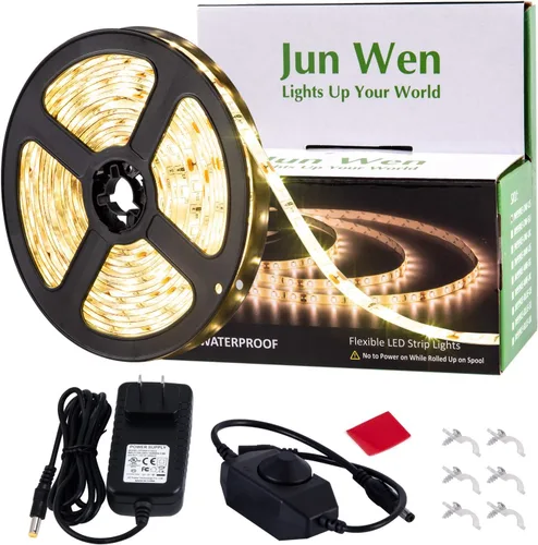 Vista 10 de Tira de luces LED impermeable, intensidad regulable, 16.4 pies / 5m, 300 LED SMD 2835