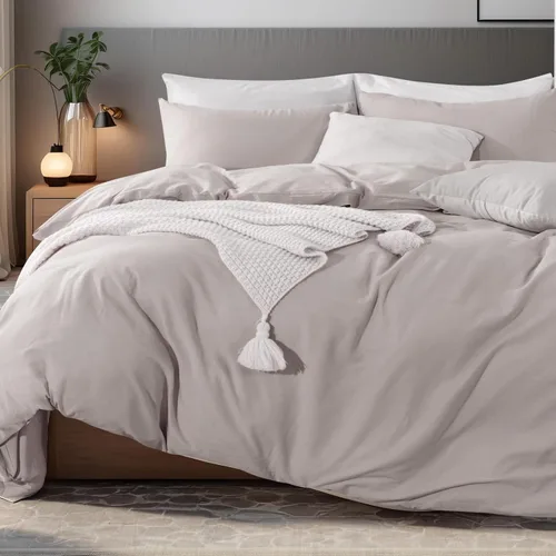 Vista 441 de NEXHOME PRO Funda de edredón Twin XL 100% algodón lavado, transpirable, duradera, texturizada, similar al lino, juego de ropa de cama para el hogar